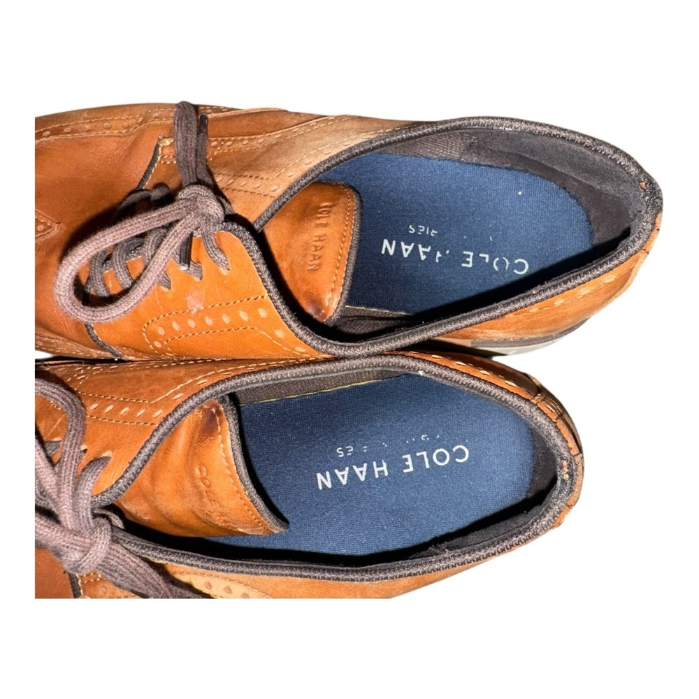 Cole Haan Men's Original Grand Wingtip Oxford Brown Leather‎ Size 12M - Picture 9 of 12